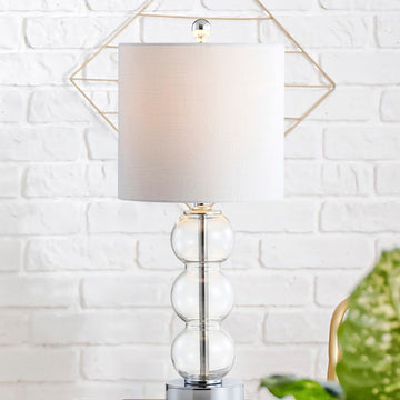 February 21" Glass/Metal LED Table Lamp - JONATHAN Y